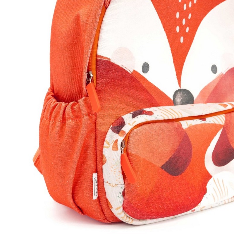 Zaino volpe per bambini in formato A4 realizzato in cotone
